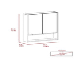 Manchester Rectangle Medicine Cabinet with Mirror Black Wengue B06280341