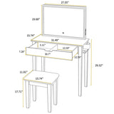 Vanity Desk Set With Mirror For Makeup, Makeup Table With 1 Drawer Storage Cosmetics, Vanity 56438558
