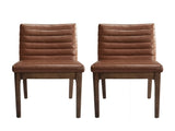 Upholstered Dining Chairs With Rubber Legs ,Light Brown 73471.00PUCOGN