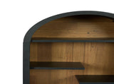 Arched Top Industrial Open Shelf 4-Tier Asymmetrical Dark Freestanding Display Rack for Home & W3123P485378