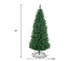 5ft Slim Pencil Christmas Tree - Space-Saving Design for Small Corners, 220 Realistic PVC Branches 72369456