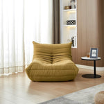 ZUN Teddy Fabric Fireside Chair, Lazy Floor Sofa Couches,Modern Armless Floor Lounge Chair, Comfy Accent W1765P183038