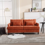 ZUN COOLMORE Mid Century Modern chenille Fabric Loveseat sofa, 2-Seat Upholstered Loveseat Sofa Modern W395P151899