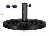 30 lb Heavy Duty Iron Patio Umbrella Base 18" for Outdoor, Black 13101560