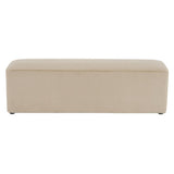 Almond Long Plush Ottoman, Modern Simple Footstool and Seat for Home Use N769P296342A