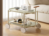 Moon storage cart Nordic Internet celebrity mobile trolley kitchen simple double storage W3318P308309