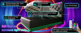 Twin size Upholstered, 360 surround LED function, Buttons/Apps/Remote Control, hydraulic storage N736P188805B