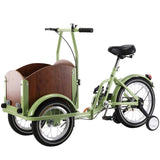 ZUN Foldable Tricycle for Kids Ages 6-12,Mini Cargo,Pet,Reverse Tricycle,Outdoor Parent-Child W1019P163629