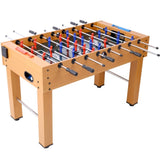 ZUN 54-Inch Hurricane Foosball Table for Family Game Rooms with Light Cherry Finish, Analog Scoring and W465P164161