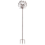 ZUN 79" High Wind Spinners Outdoor, Wind Sculpture with Metal Stake, 360 Degrees Windmill for Yard, W2181P195994