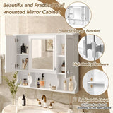 35'' x 28'' Wall Mounted Bathroom Medicine, Modern Bathroom Wall with Mirror, Mirror 91757062