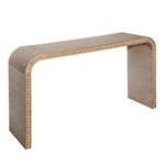 ZUN Natural Console Table, 59in Entryway Table, Curved Waterfall-style Table,Console table with W2729P263652