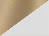 64" Contemporary Metal Floor Lamp in Gold Metal with White Linen Shade B202P224209