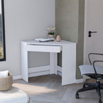 ZUN White Spacious Drawer Corner Desk B062P175190