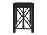 U_Style 60''Acacia Veneer Console with 4 Spacious Drawers, Modern Crisscross Design Entryway N711P289747B