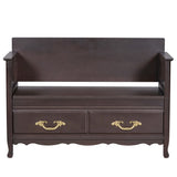 TREXM Shoe Bench with Removable Cushion, Entryway Bench with Hidden Storage for Entrance and Living N715P198567L