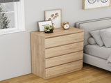 4 Drawer Dresser,Modern Storage Chest of Drawers,31.5In Natural Dresser for Closet with Handle-Free W3151P407891