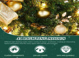 60in Pre-lit Christmas Wreath, Lighted Artificial Xmas Wreath with 220 Cold & Warm White Lights and 31157154
