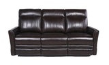 Luxury Power Reclining Sofa Recliner in Dark Brown Top-Grain Leather - Ultimate Comfort with Power B081107753