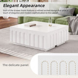 ON-TREND Elegant TV Stand Arched Design for TVs Up to 80", Modern Dual Purpose Coffee Table N721P329091K