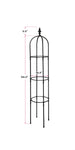 ZUN 6.2ft Garden Obelisk Trellis,Lightweight Rustproof Plastic Coated Metal Tall Tower Trellis 76173444