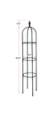 ZUN 6.2ft Garden Obelisk Trellis,Lightweight Rustproof Plastic Coated Metal Tall Tower Trellis 76173444