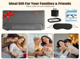 Heated Neck Massager Pillow with 3 Heat Settings & 3 Vibration Modes, Contoured 35488447