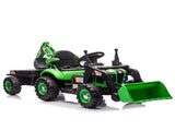 24V Kids Ride-On Electric Tractor Toy with 4-in-1 Construction Attachments W1578P230013