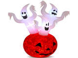 5.9 FT Halloween Inflatable Pumpkin Ghost Outdoor Decorations, Scary Blow up Yard Decor with 49008803