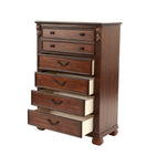 ZUN Dark Cherry 1pc Chest Of Drawers Storage Bedroom Furniture Traditional Style Chest B011P238669