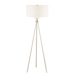 ZUN Pacific Tripod Metal Tripod Floor Lamp with Glass Shade B03596588