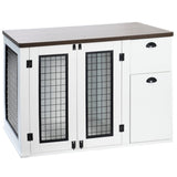 ZUN Furniture style dog cage, wooden dog cage, double door dog cage, side cabinet dog cage, Dog crate W1687138649