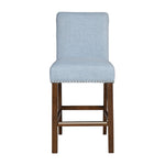 ZUN Upholstered Counter Stool with Nailhead Trim Set of 2 B035P265989