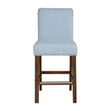 ZUN Upholstered Counter Stool with Nailhead Trim Set of 2 B035P265989