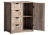 Washed gray MDF with melamine veneer, 56*30*80cm, 4 drawers, 1 door, bathroom vanity 66692170