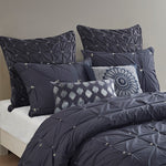 ZUN 3 Piece Elastic Embroidered Cotton Duvet Cover Set B03596522