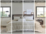 Full/Queen 3 Piece Cotton Duvet Cover Set with Chenille Tufting B035129140