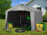 6X6FT Outdoor Storage Shelter Shed GREY 78659309