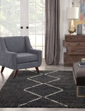 Granada Asher Black/ Ivory Argyle Area Rug B055P300756