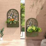 ZUN 2PCS Decorative Raised wall-mounted Garden Bed 23617238