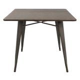 Oregon 36" Industrial-Farmhouse Dining Table in Antique and Espresso by LumiSource B202P223352
