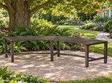 Bronze 141 x 35.5 x 40 cm 2-Seater Curved Iron Bench 47711682