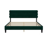 ZUN King Bed Frame with Headboard,Sturdy Platform Bed with Wooden Slats Support,No Box Spring,Mattress 43515028