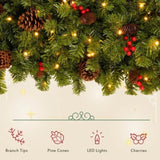 ZUN 6ft Upside Down Hanging Quarter Tree, Christmas tree hanging from the ceiling, Xmas Tree with 300 PX307764AAF