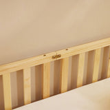 Fence bed with door and decking, natural wood color, painted surface, pine wood, twin children's bed 24575857