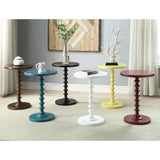 Salisa Yellow Round Wooden Side Table B062P185725