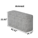 Modern Oversized Modular Sectional Sofa,Sparkling Chenille Fabric Soft Cushion Sofa with 2 W1885P298466