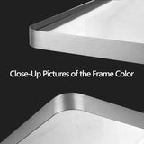 40x36 Inch Brushed Nickel Aluminium Frame Bathroom Mirror T3757P347051