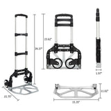 Portable Foldable Telescopic Trolley Trolley Luggage Trolle Black 05081310