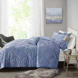 King/Cal King Velvet Comforter Set with Throw Pillow B03595989